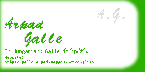 arpad galle business card